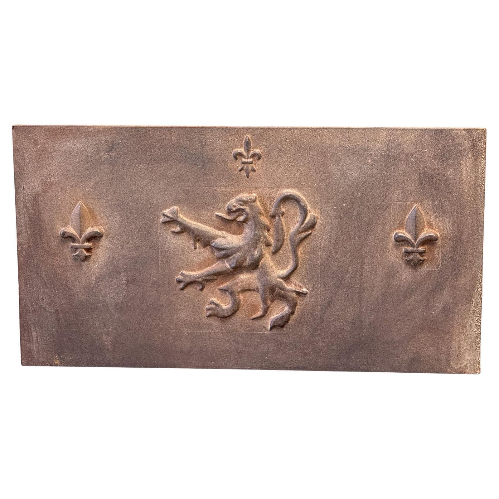 French Louis XV Style 'Coat Of Arms' Fireback / Backsplash, 20th Century