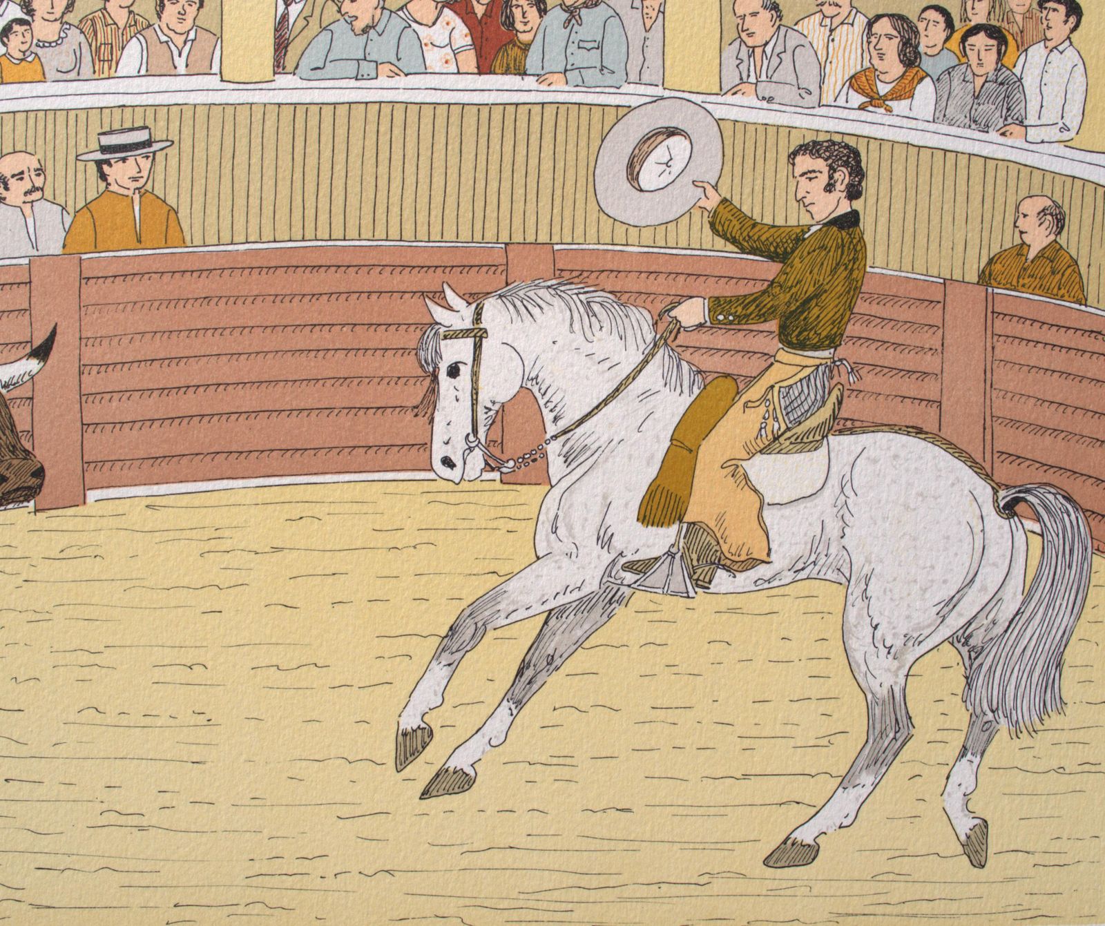 Vincent Haddelseyhorse : Bullfighting In Camargue   Original Lithograph, Handsigned & Ltd /1001974 photo buy