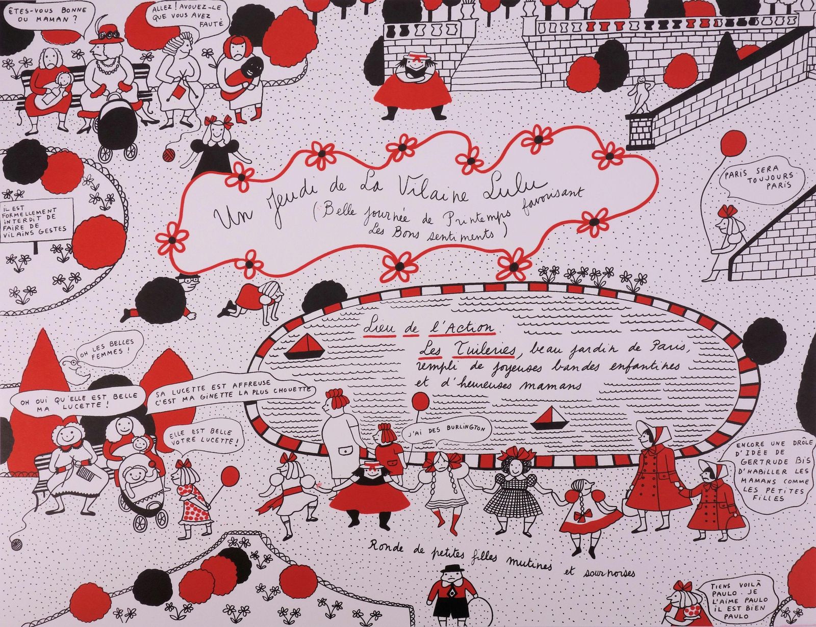 Yves Saint Laurentla Vilaine Lulu : Day Off In The Park   Lithograph1985