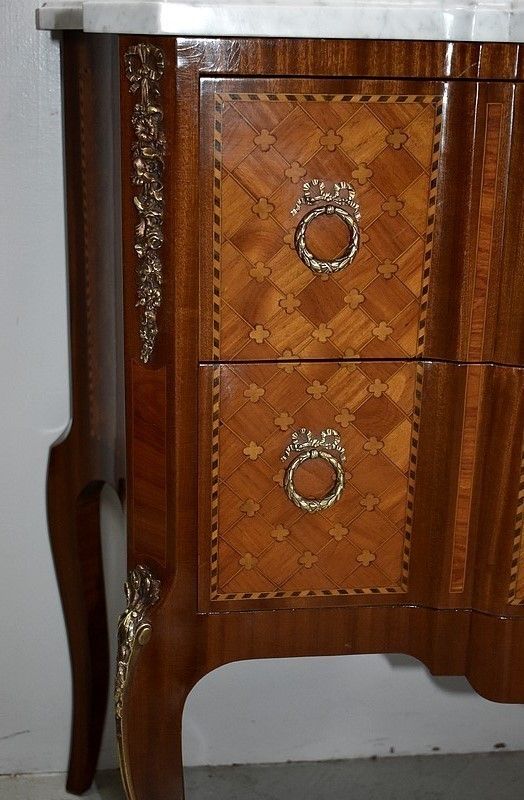 Commode Louis XV Louis XVI Transition In 20th Century Marquetry photo buy