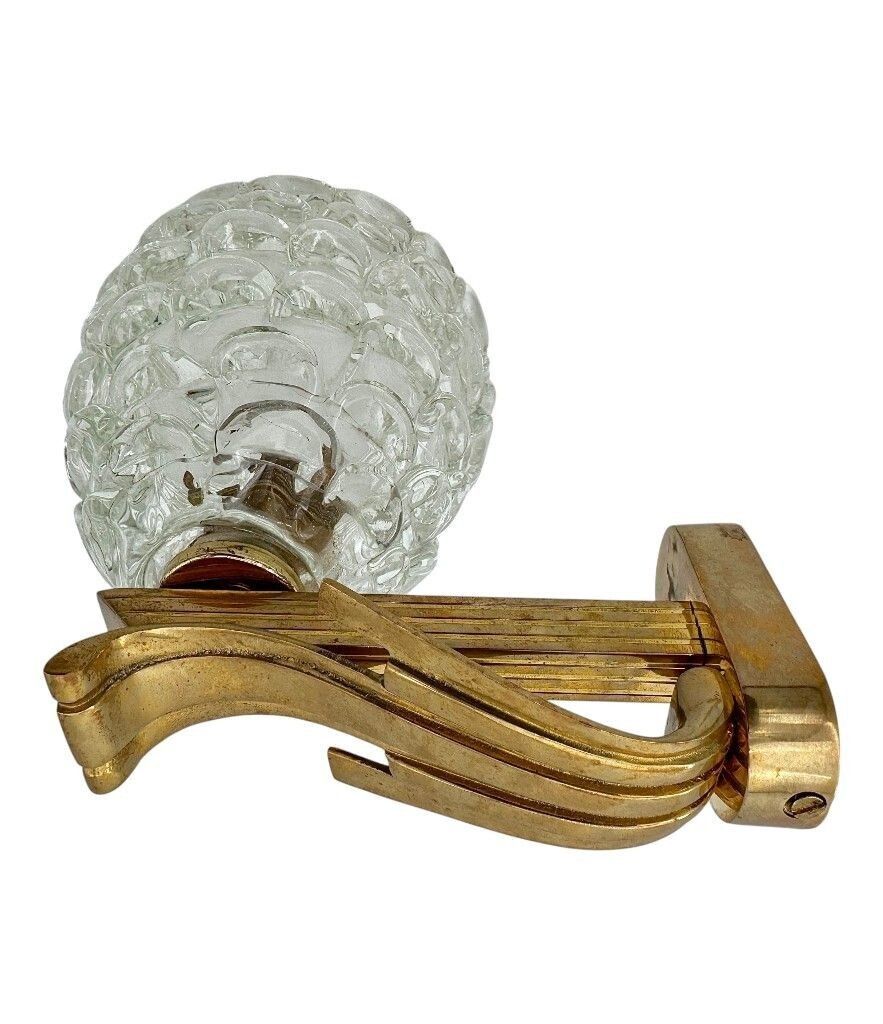 Two Pairs Of Art Deco 1940s Barovier And Toso Murano Glass And Brass Wall Sconces photo buy