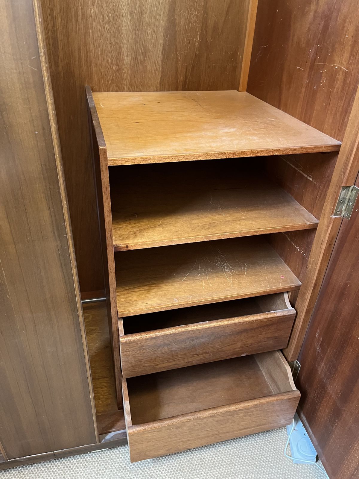 Uniflex Unit Bedroom Furniture: Set Of Two Mid Century Hardwood Wardrobes photo vintage