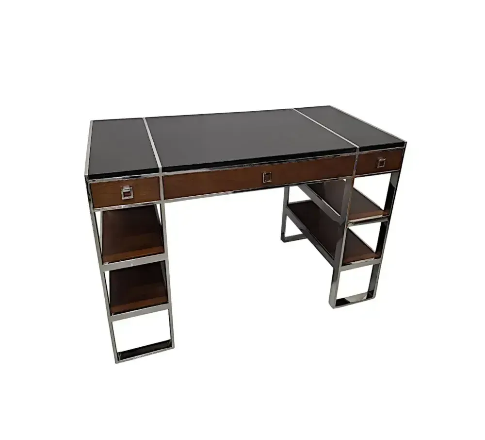 A Stunning Mid Century Design Leather Top Desk