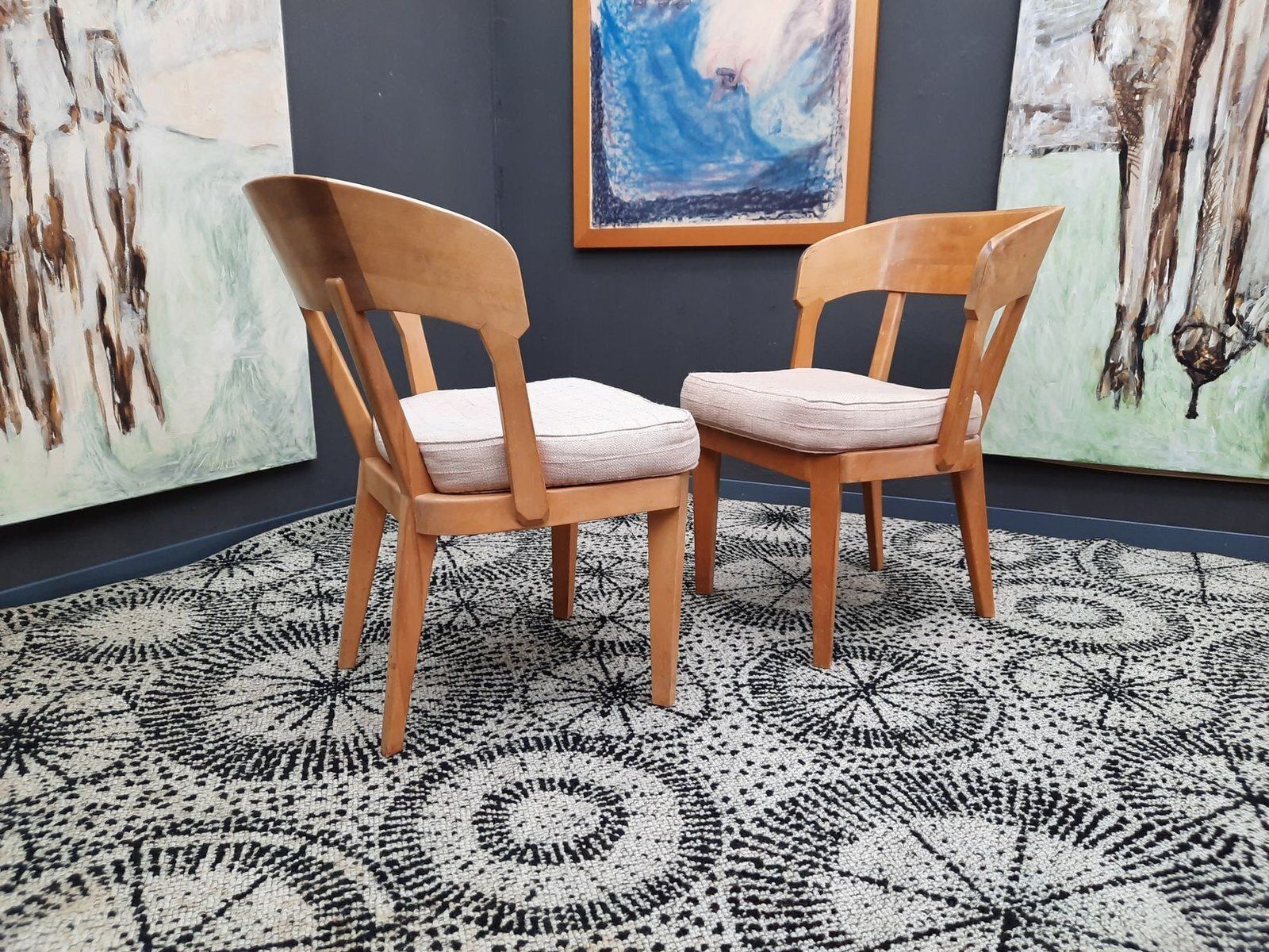 Anthroposophical K 1250 Chairs Made Of Birch Wood By Felix Kayser For Schiller Möbel, 1930s, Set Of 2 photo Furniture