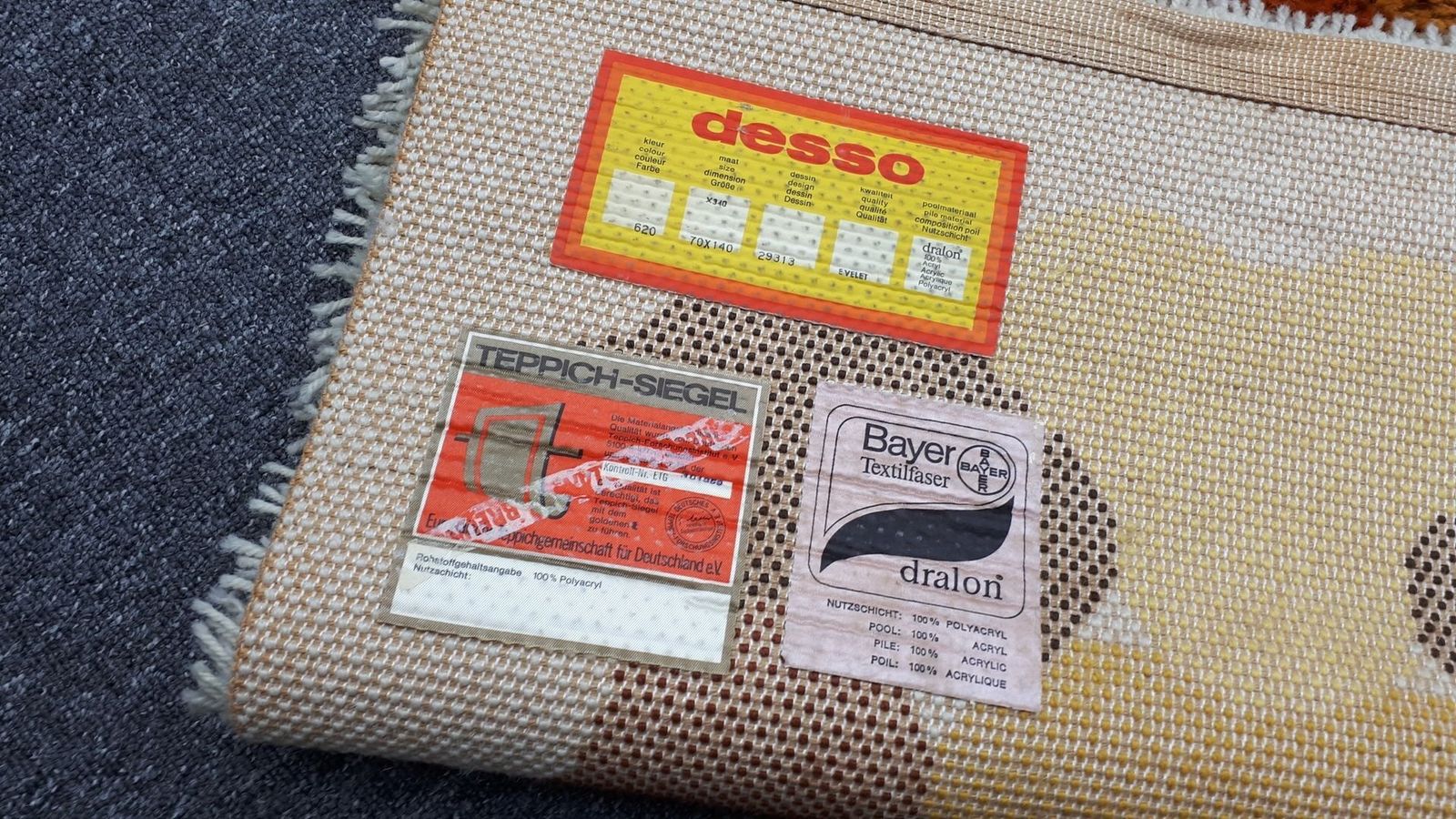 photo furniture Vintage Pop Art Rug By Desso, 1970s