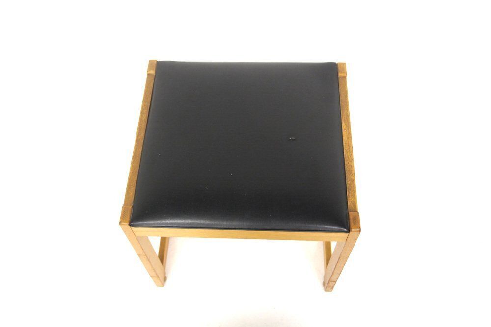 Scandinavian Oak Stool, 1950, 1950s photo for sale