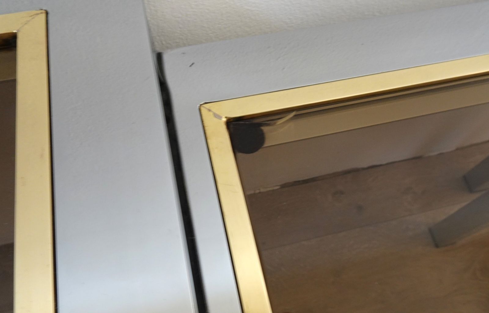 photo furniture Vintage Italian Chrome Plated And Brass Nesting Tables, 1970s, Set Of 3