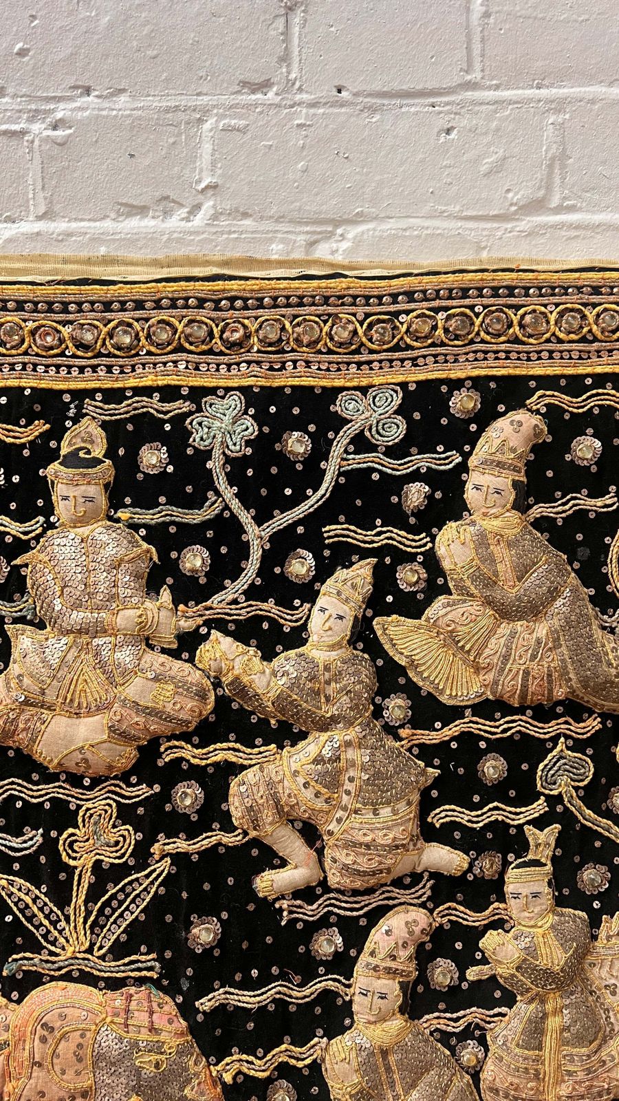 photo for sale Large Burmese Kalaga Tapestry, 1970s