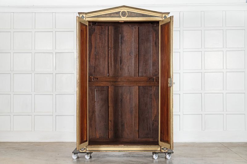 19thc French Empire Painted Oak Armoire photo furniture
