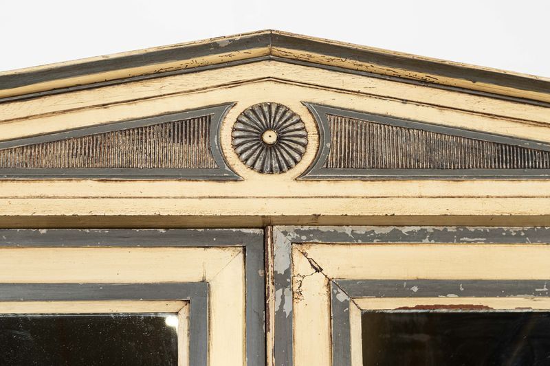 19thc French Empire Painted Oak Armoire photo vinterior