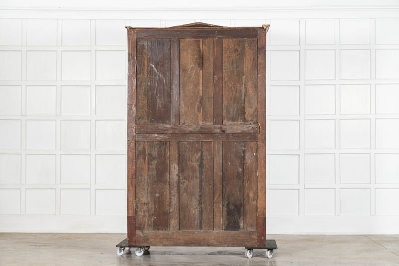 photo vintage 19thc French Empire Painted Oak Armoire