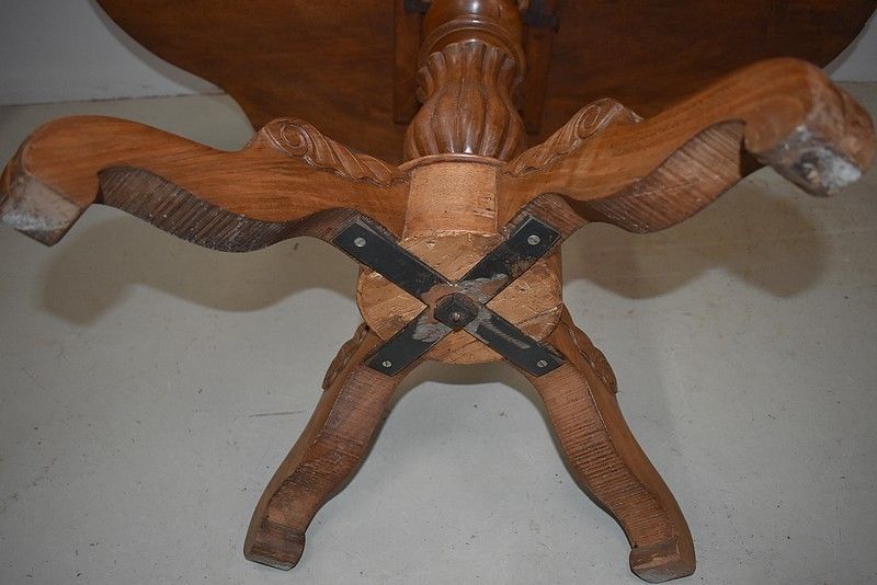 Pedestal "Violin" Walnut 19th Century photo vintage