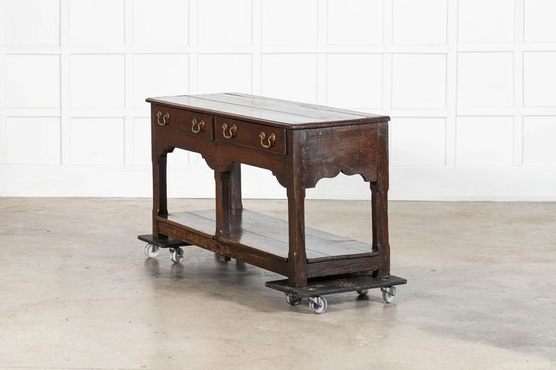 18thc English Oak Dresser Base photo Furniture