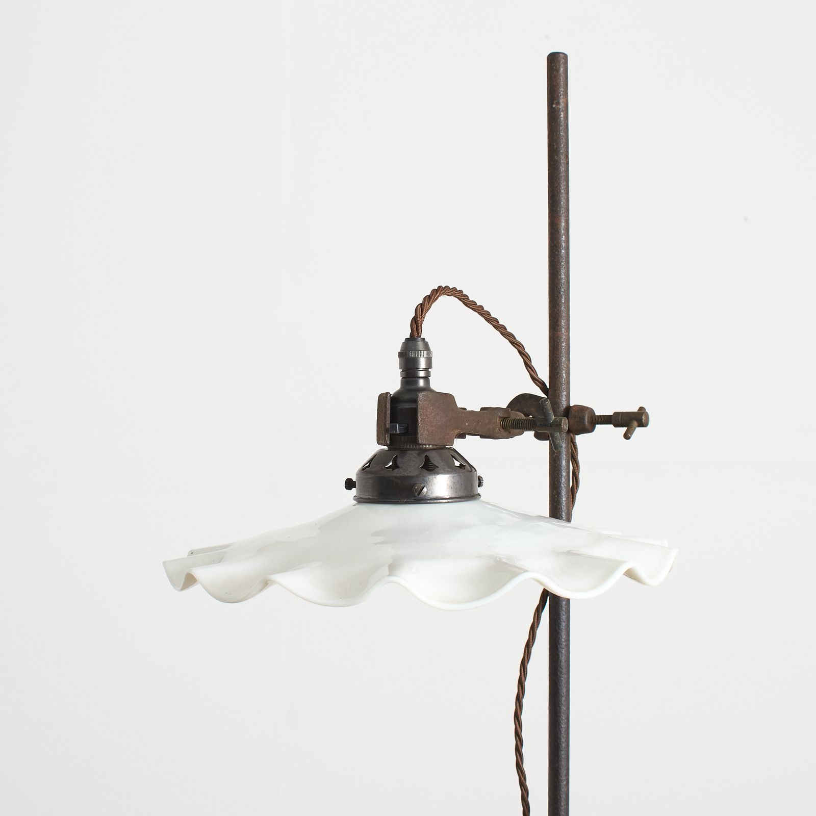 Antique French Coolie Lab Stand Desk Lamp – A photo for sale