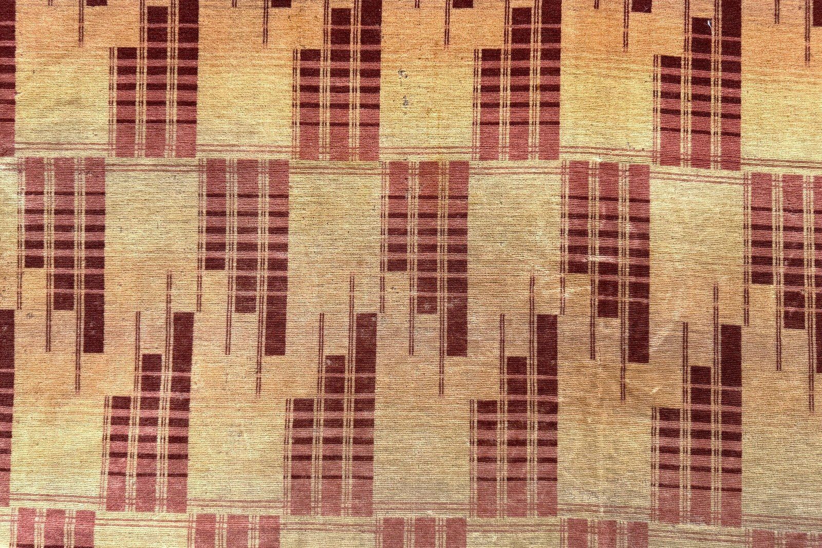 Sofa Cover In Upholstered Velvet With Cubist Decor, Germany, 1930s photo Textiles