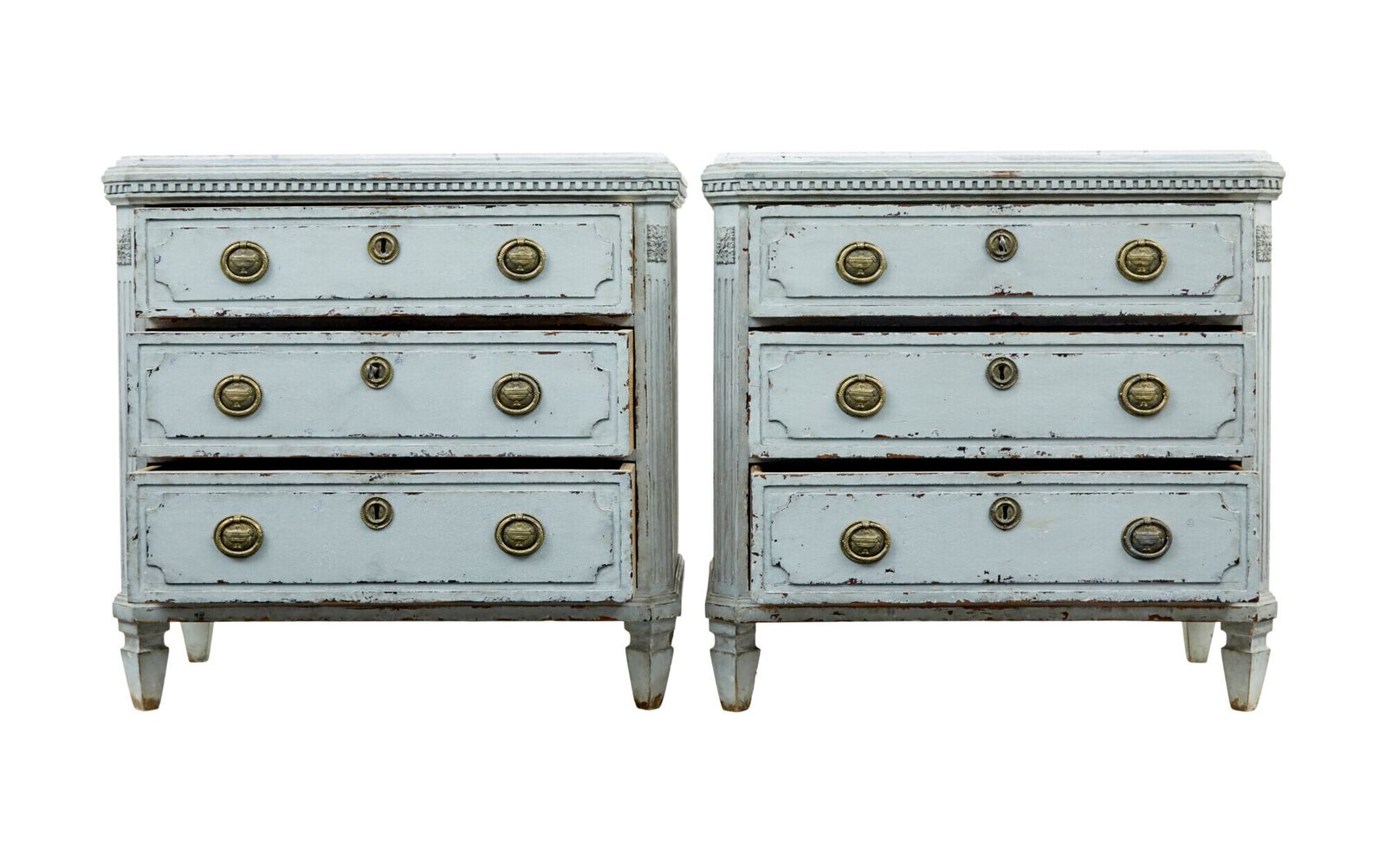 photo for sale Pair Of 19th Century Chest Of Drawers With Faux Marble Tops