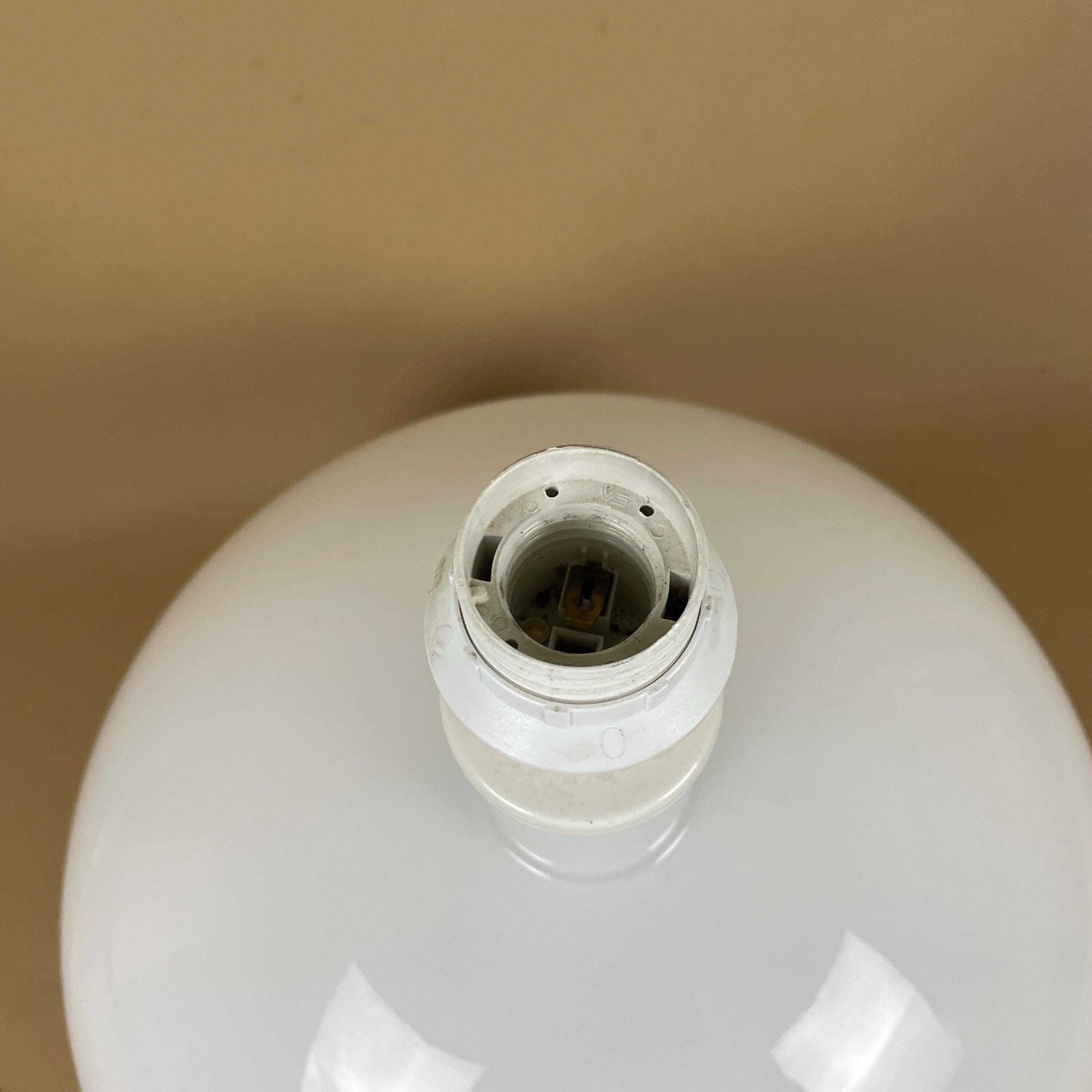 photo furniture Vintage Anne Neilson For Ikea Glass White Lamp Light Table Anise Ball 2000's Rare Retro Bedside Side Table Desk Round Ball