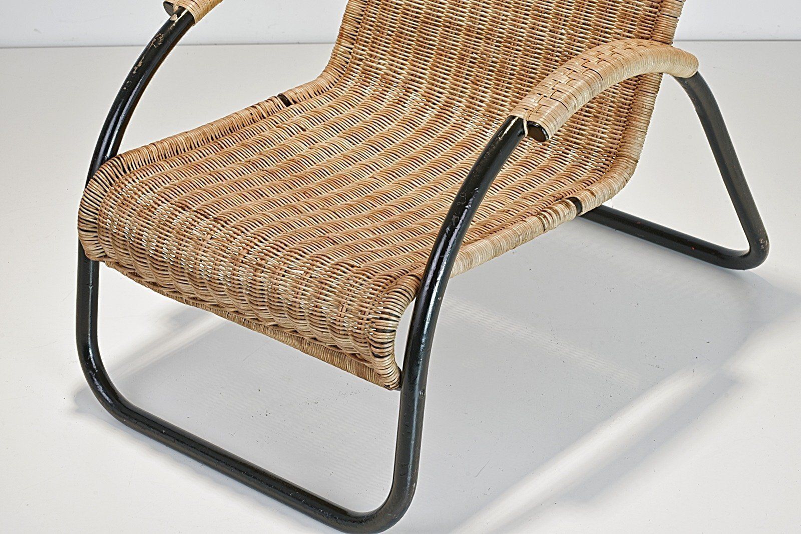 Tubular And Rattan Steel Chair By Erich Dieckmann, Germany, 1930s photo buy