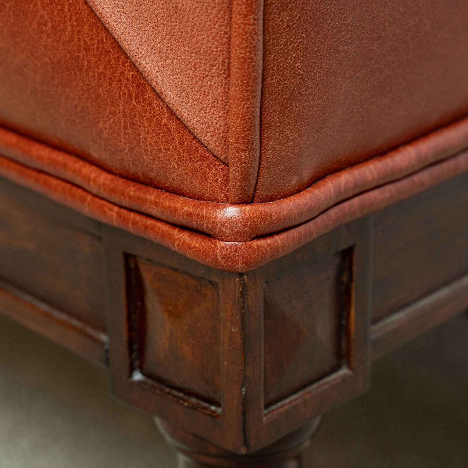 French 19th Century Leather Reclining Armchair photo Furniture