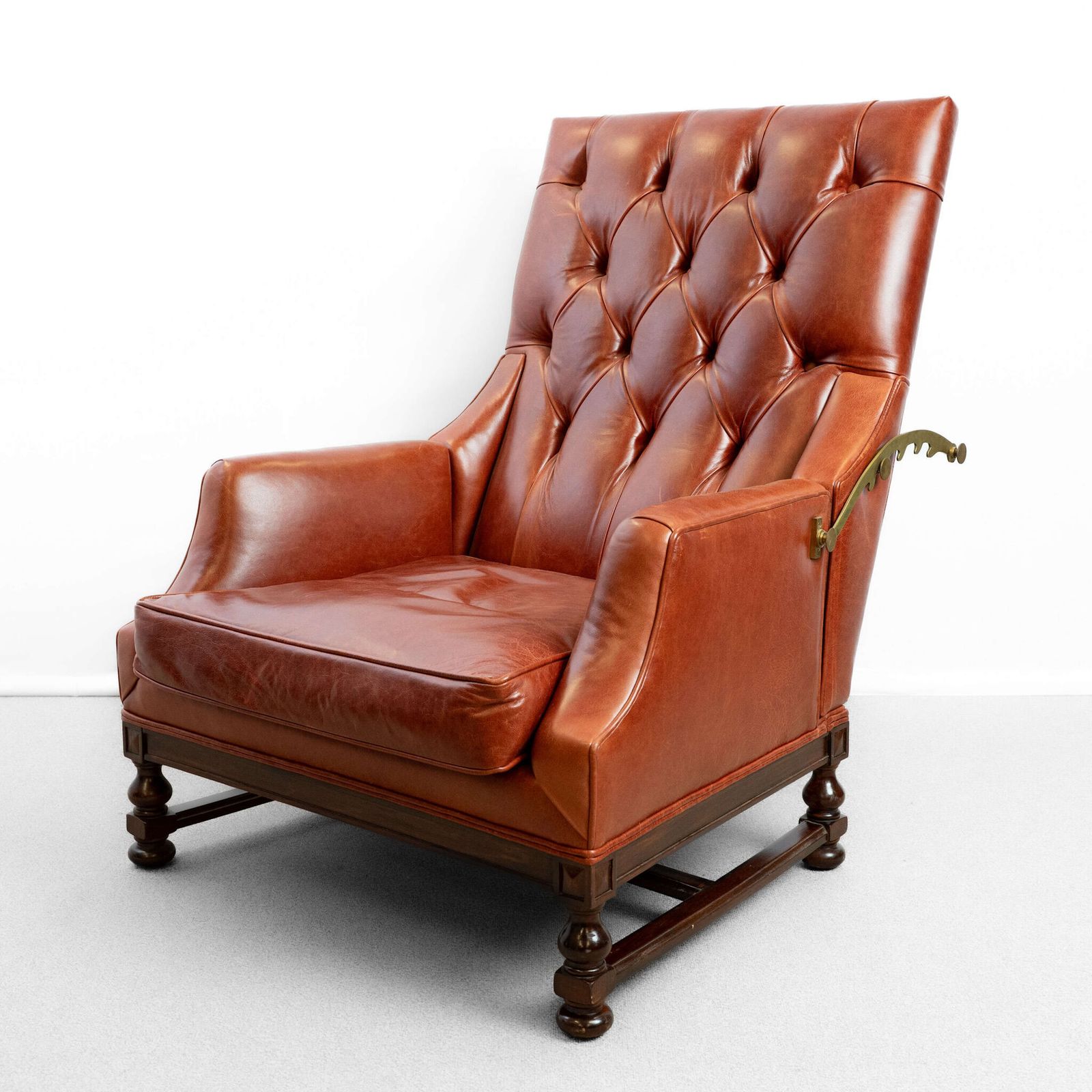 French 19th Century Leather Reclining Armchair photo buy