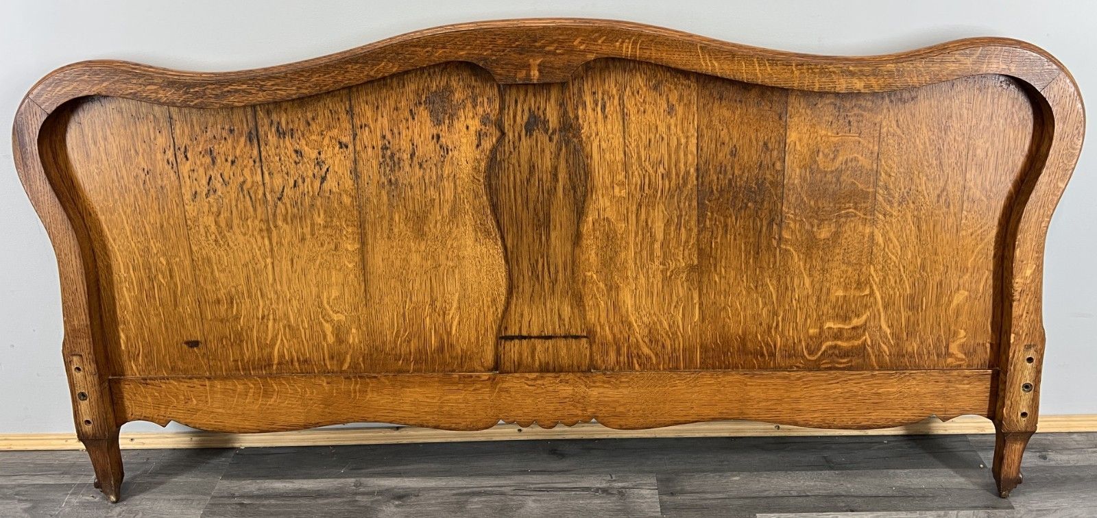 Footboard Vintage French Style Oak Double Bed Carved Footboard Lot 4732 photo furniture