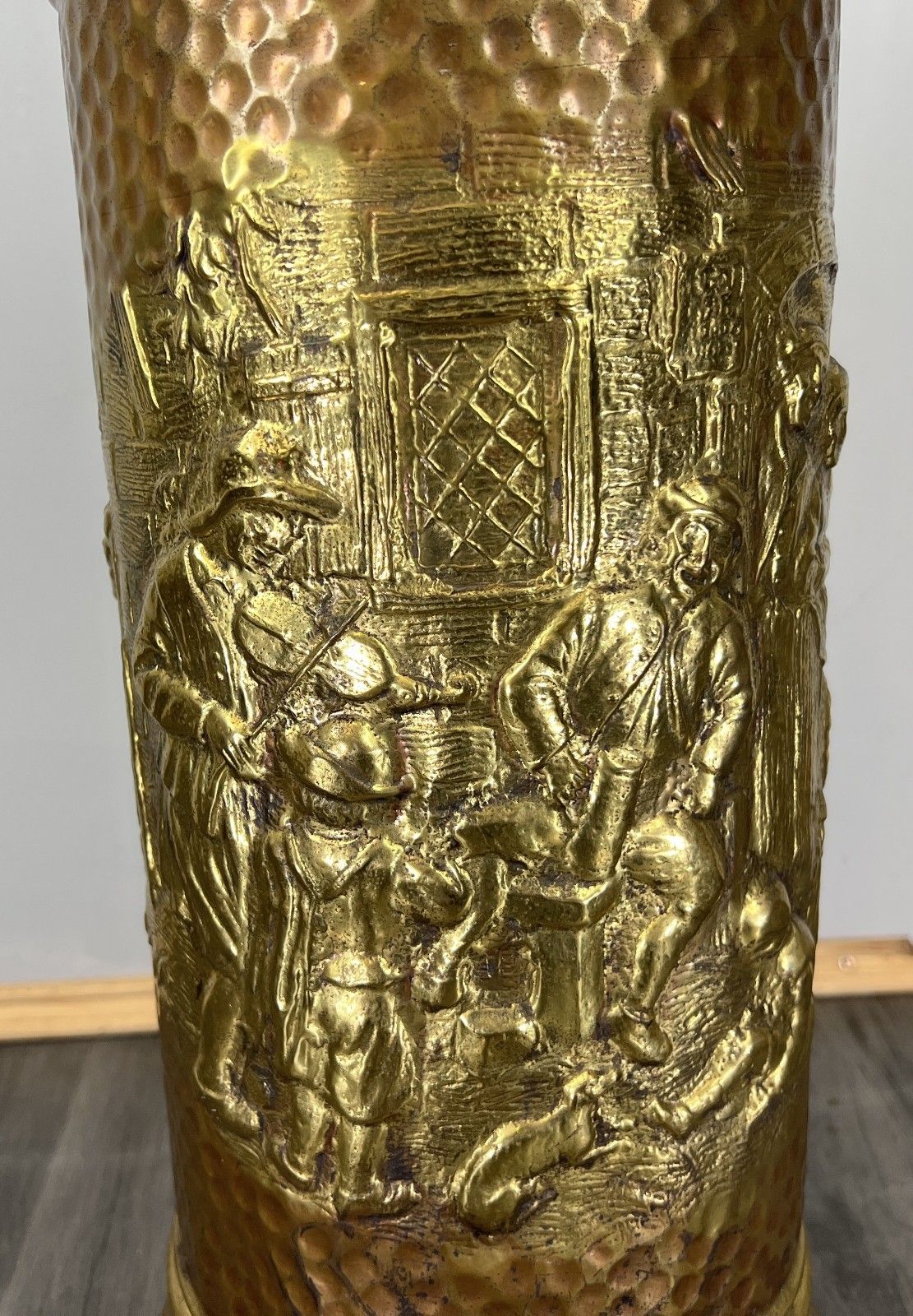 Umbrella Stand Vintage French Brass Carved Decorative Hallway Holder Lot 4687 photo 299.0