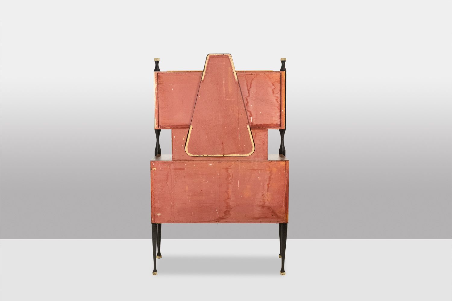 Pair Of Italian Teak Veneer Cabinets. 1960s. photo vinterior