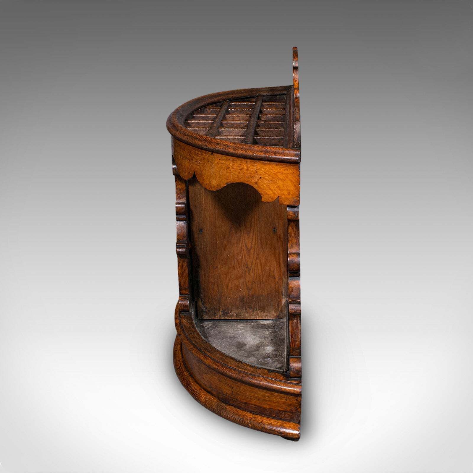 Antique Country House Hall Stand, Scottish, Demi Lune, Oak, Umbrella, Victorian photo 3824.0