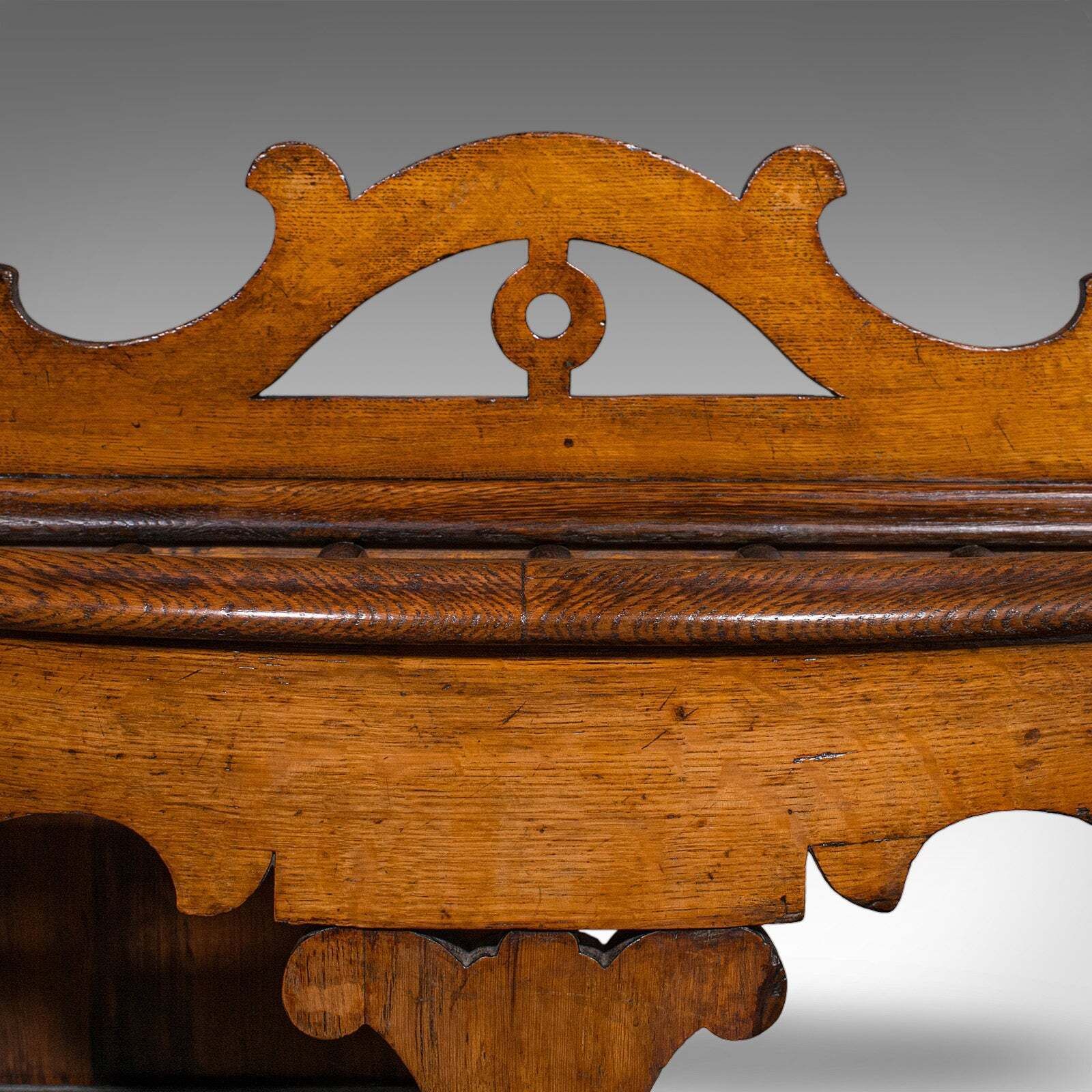 photo furniture Antique Country House Hall Stand, Scottish, Demi Lune, Oak, Umbrella, Victorian
