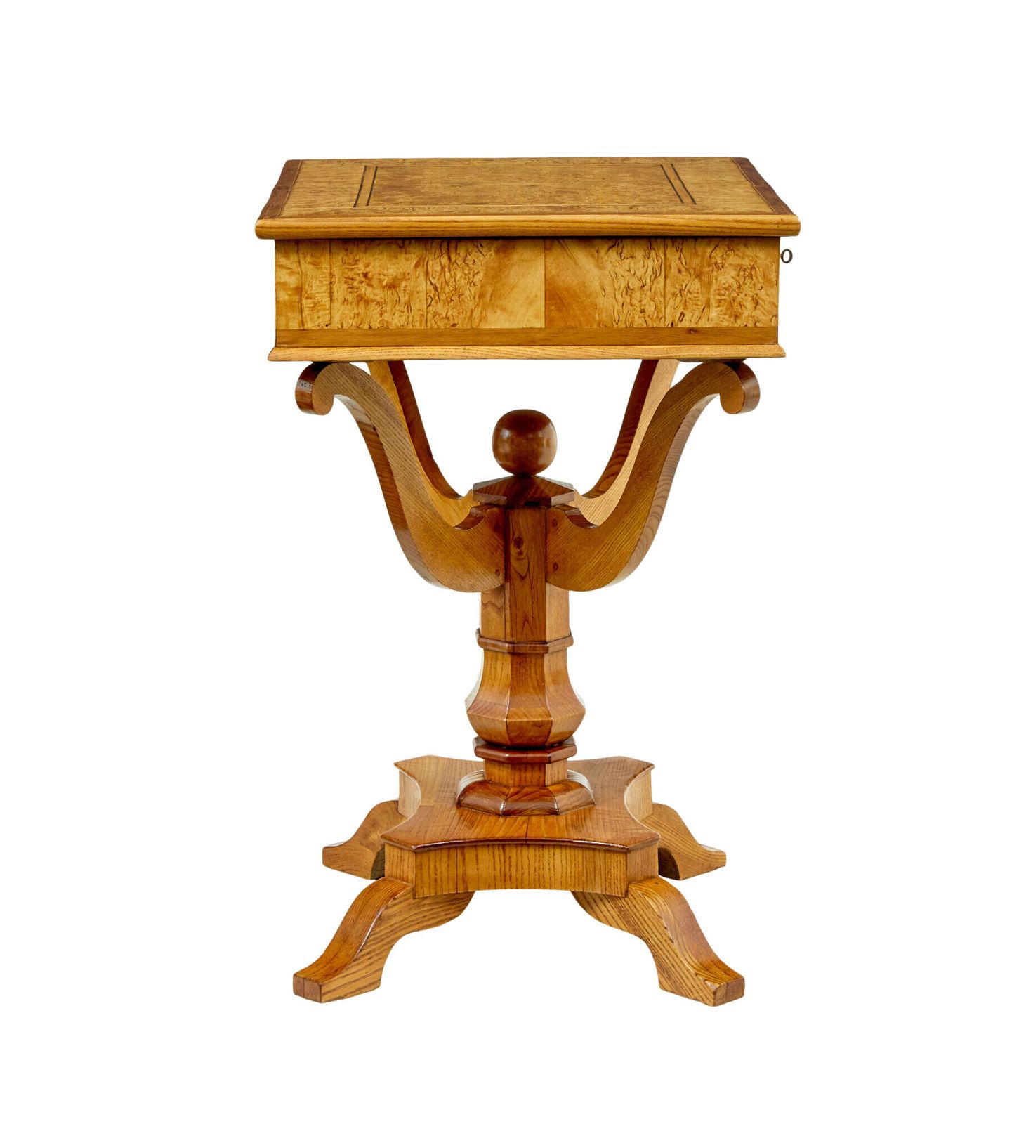 photo furniture 19th Century Scandinavian Burr Birch And Elm Occasional Table