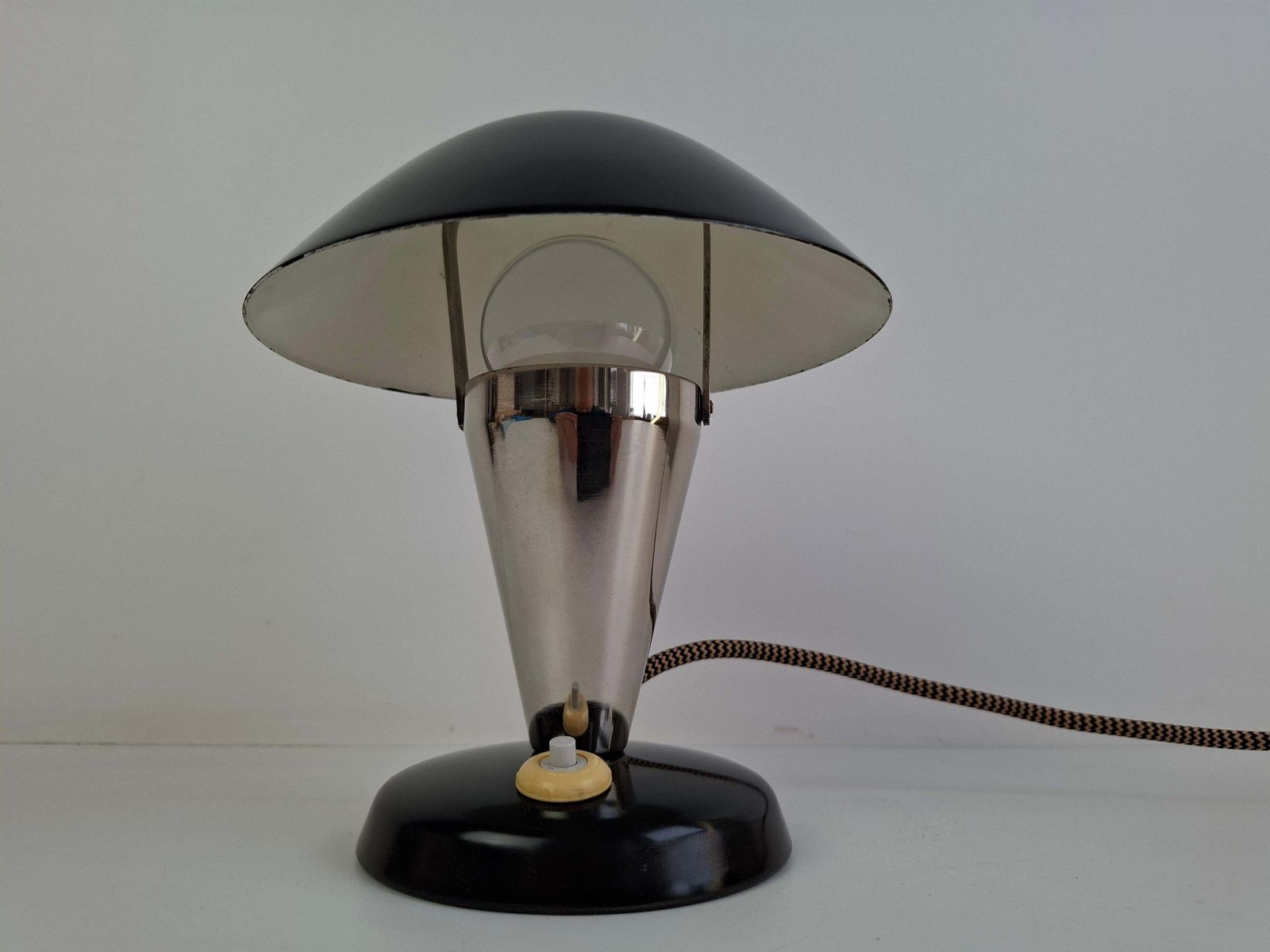 photo buy Bauhaus Mushroom Table Lamp With Adjustable Shade, Czechoslovakia, 1930s