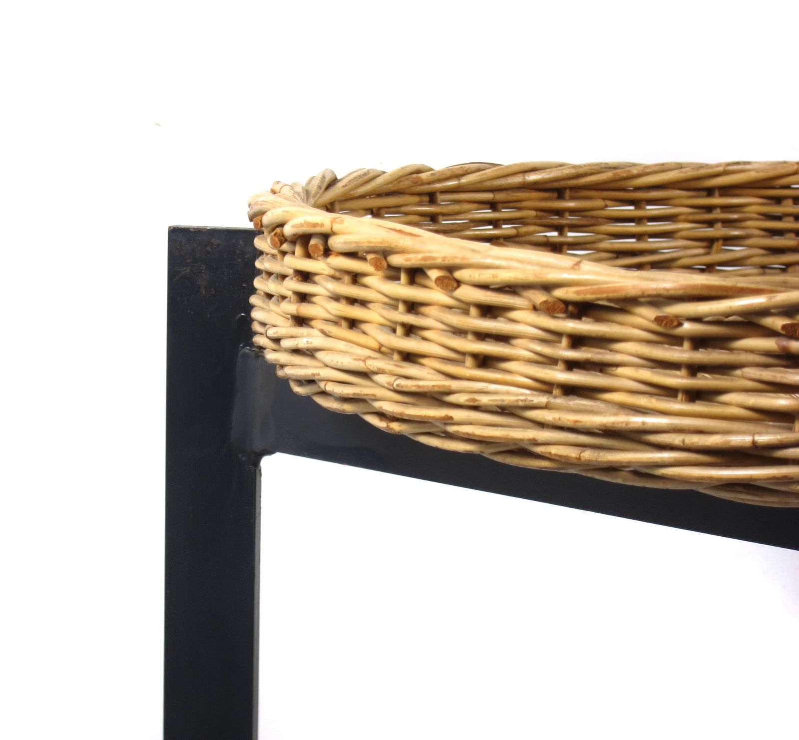 Zeldzame Bijzettafel Van Rotan En Staal In De Stijl Van Cees Braakman photo Meubels