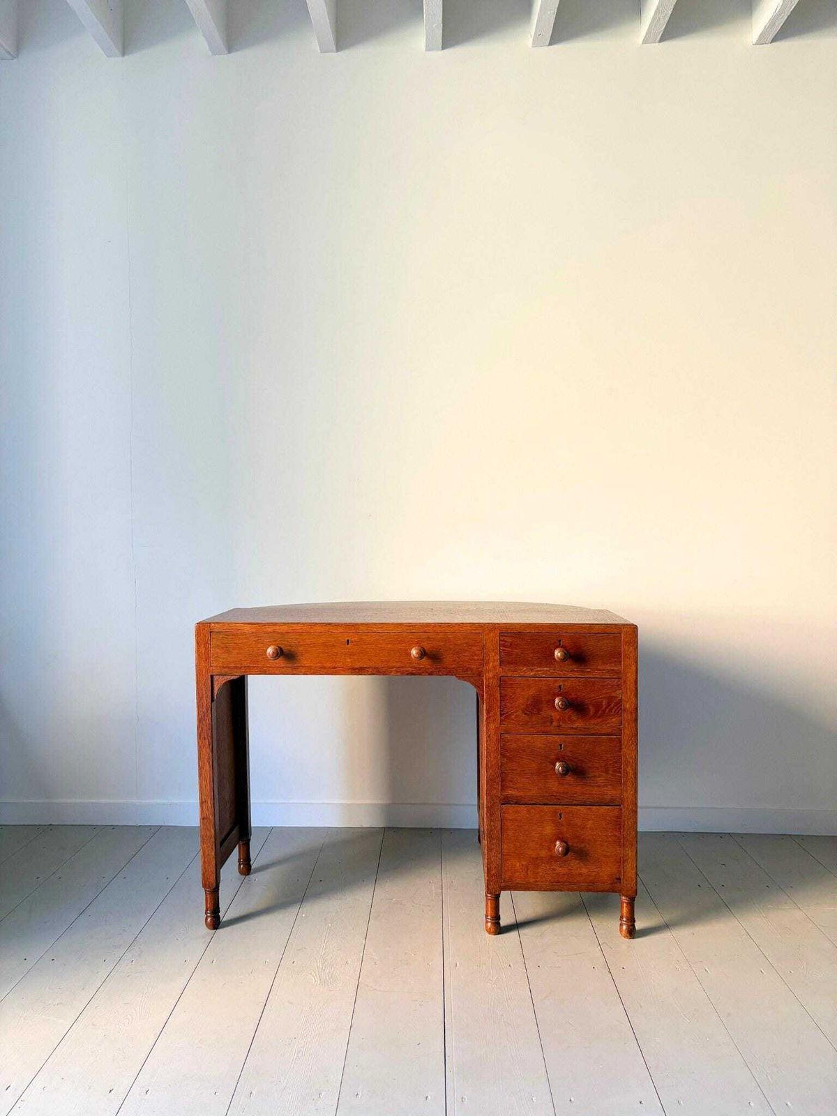 Art Deco Oak Desk By Heals Of London, 1930s photo furniture
