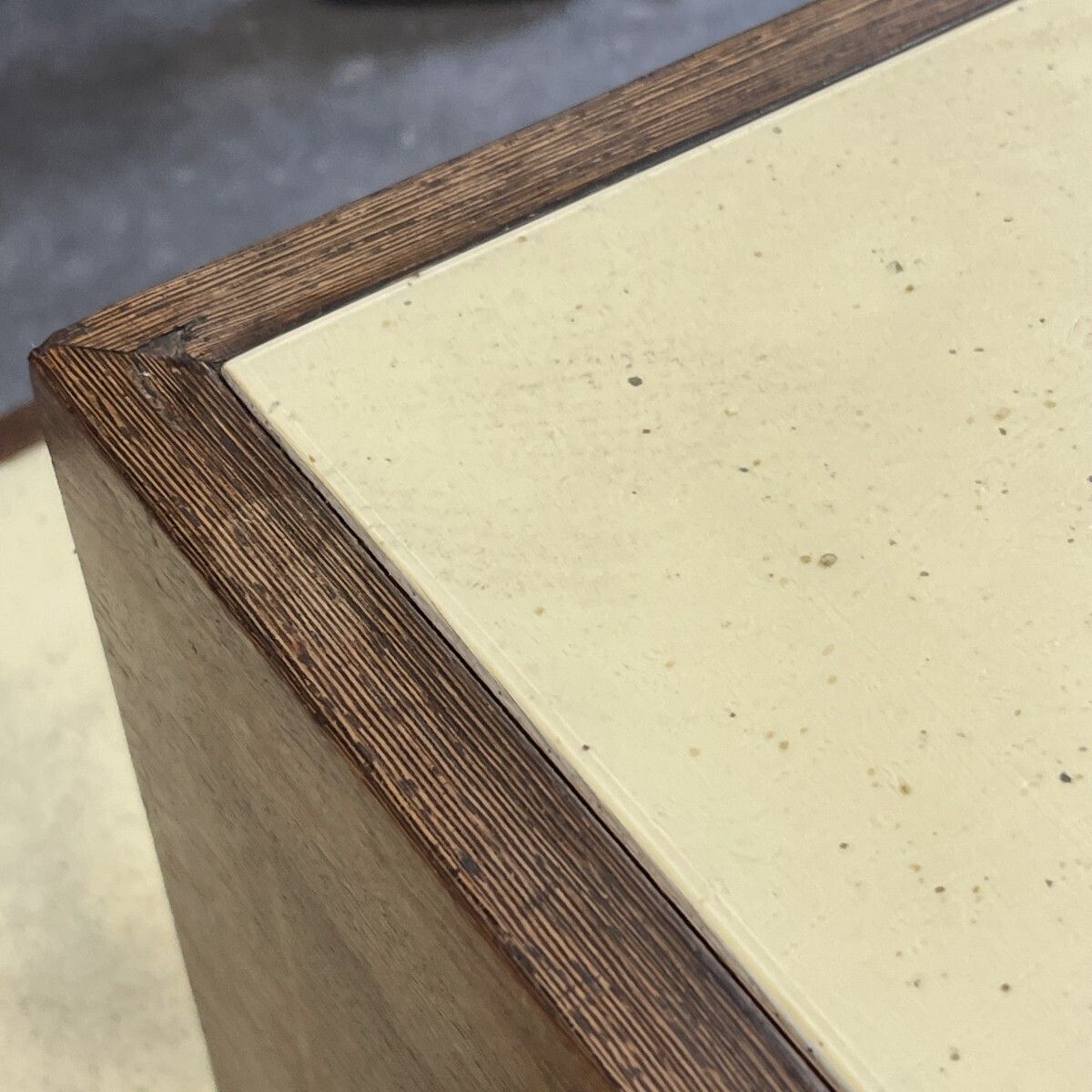 photo for sale Jef Verbrak, Set Of 2 Coffee Tables (Paintings) In Wenge Wood, Minimalist Modernist Design, Ca 1970