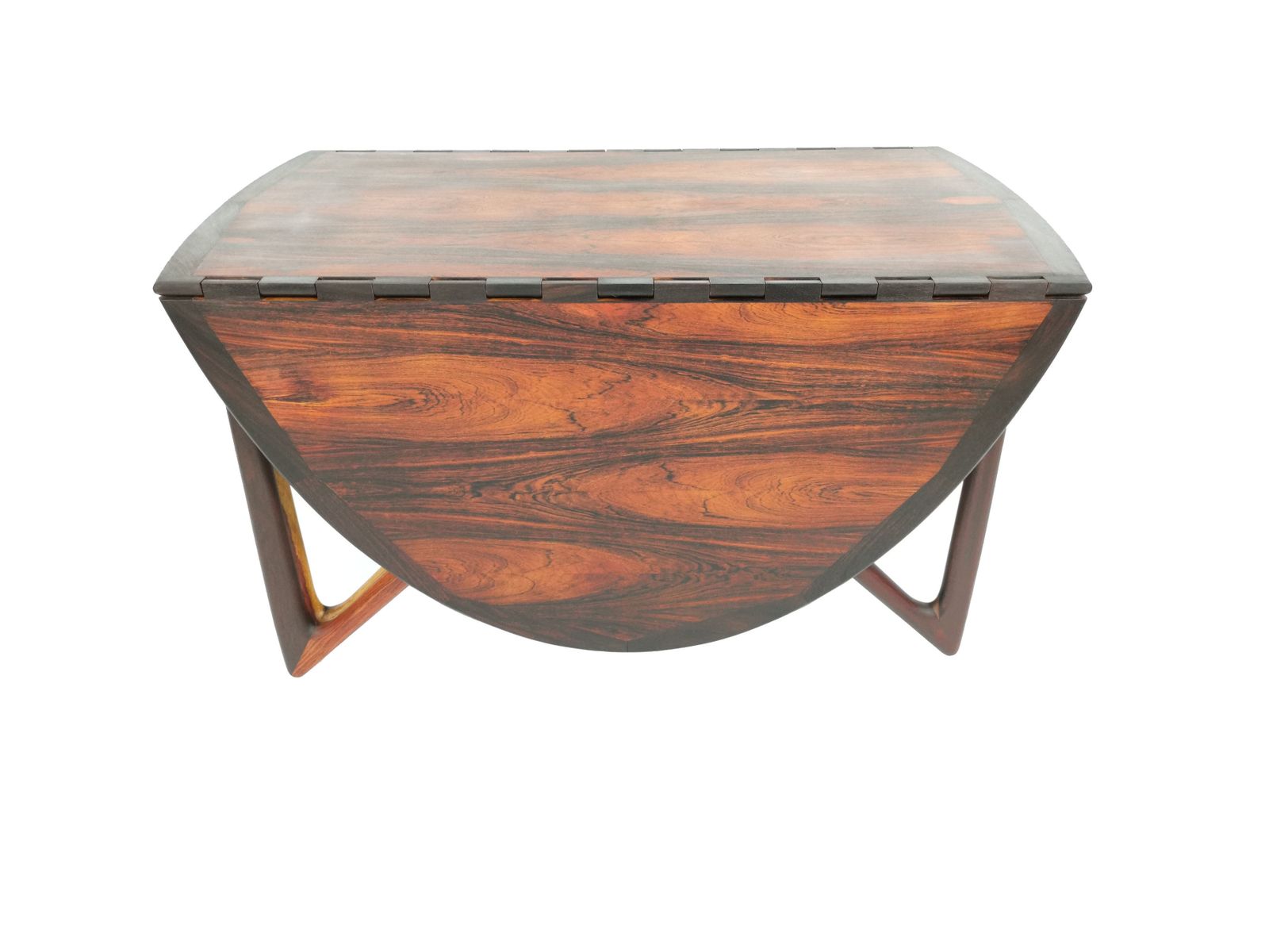 A Mid Century Rosewood Drop Leaf Dining Table By Kurt østervig For Jason Møbler photo for sale