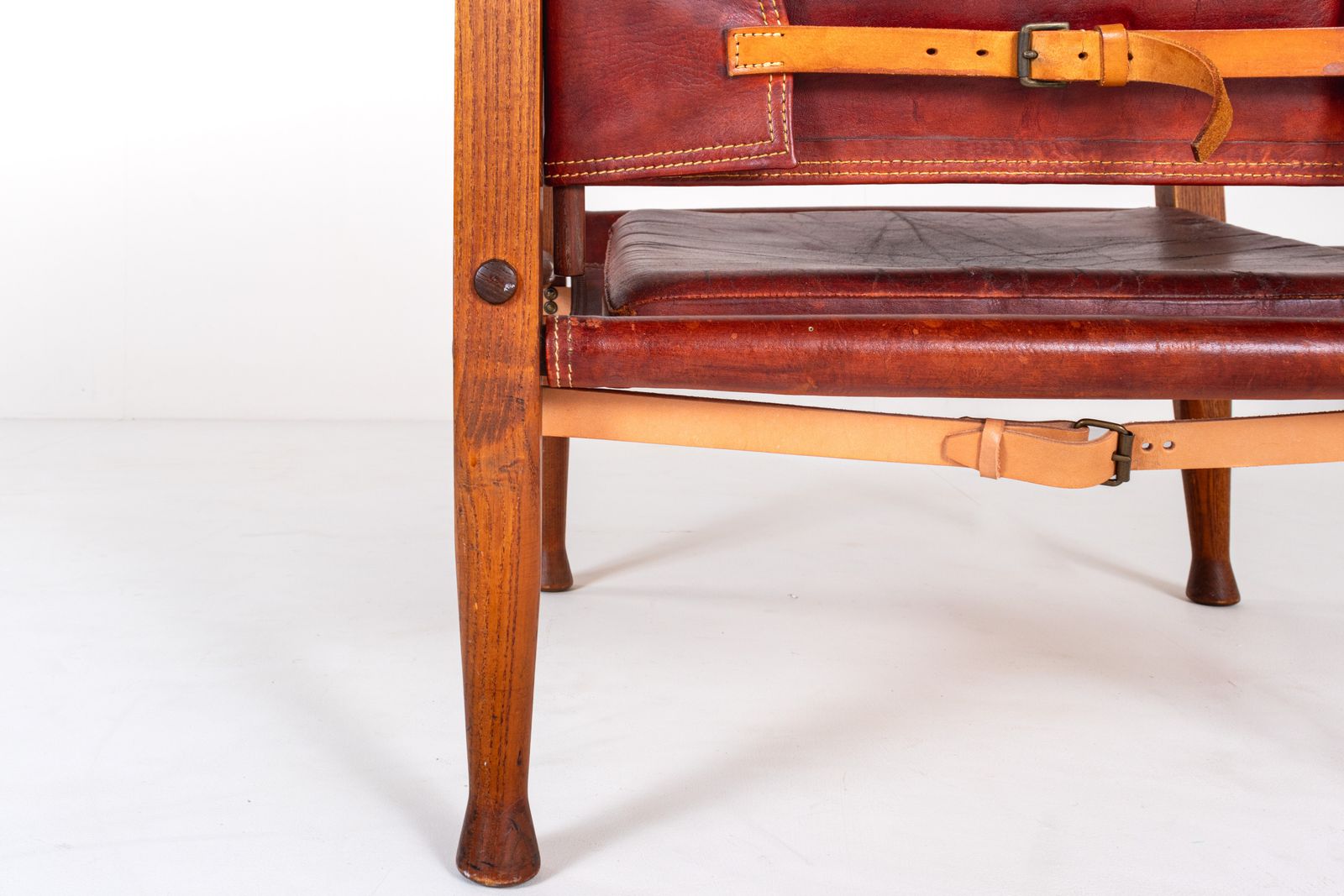 photo for sale Vintage Kaare Klint For Rud Rasmussen Kk47000 Safari Chair In Leather, Denmark