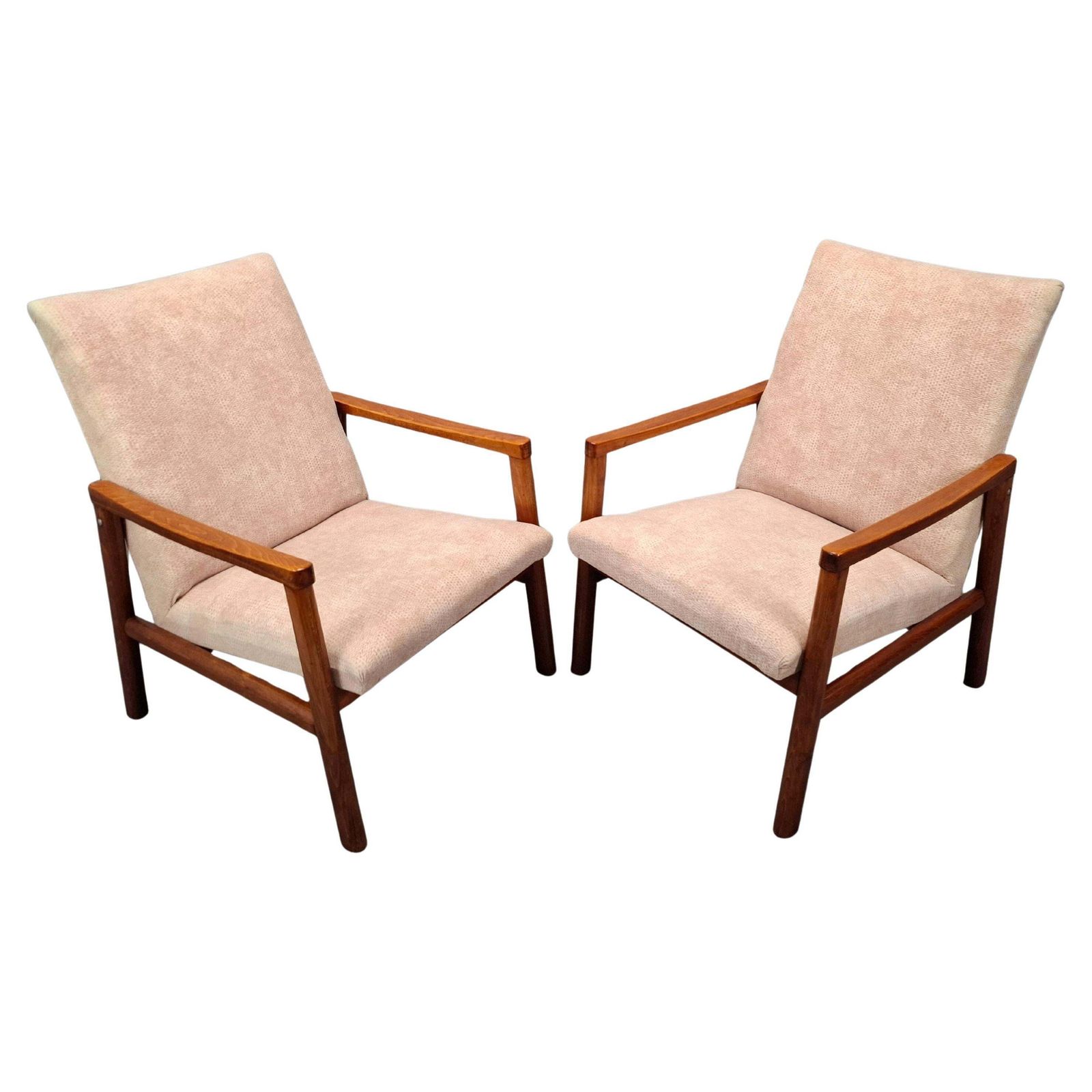 Pair Of Ton Mid Century Modern Armchairs, Czechoslovakia, 1970s
