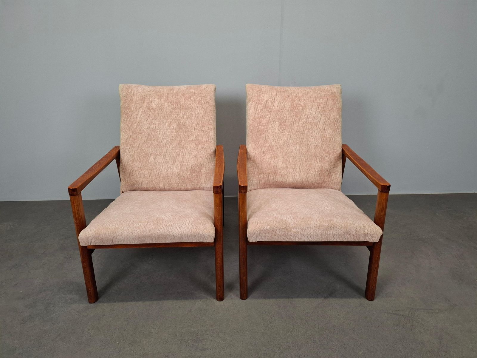 Pair Of Ton Mid Century Modern Armchairs, Czechoslovakia, 1970s photo for sale