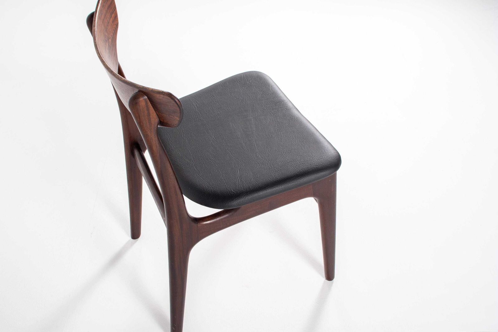 Furniture Set Of 6 Schiønning & Elgaard Rosewood Dining Chairs, Denmark, Newly Upholstered photo