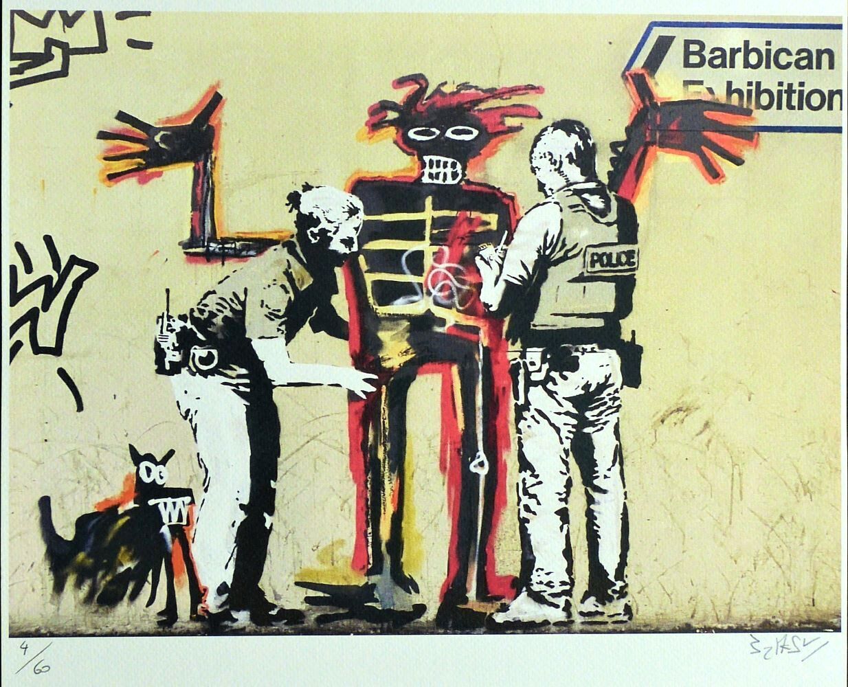 Banksy " Mural " Limit. Lithograph 35 X 50 Cm, Hand Numbered photo furniture