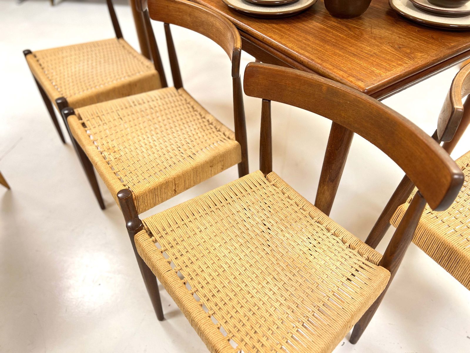 Set Of 6 Arne Hovmand Olsen For Mogens Kold, Model Mk200, Danish Dining Chairs photo for sale