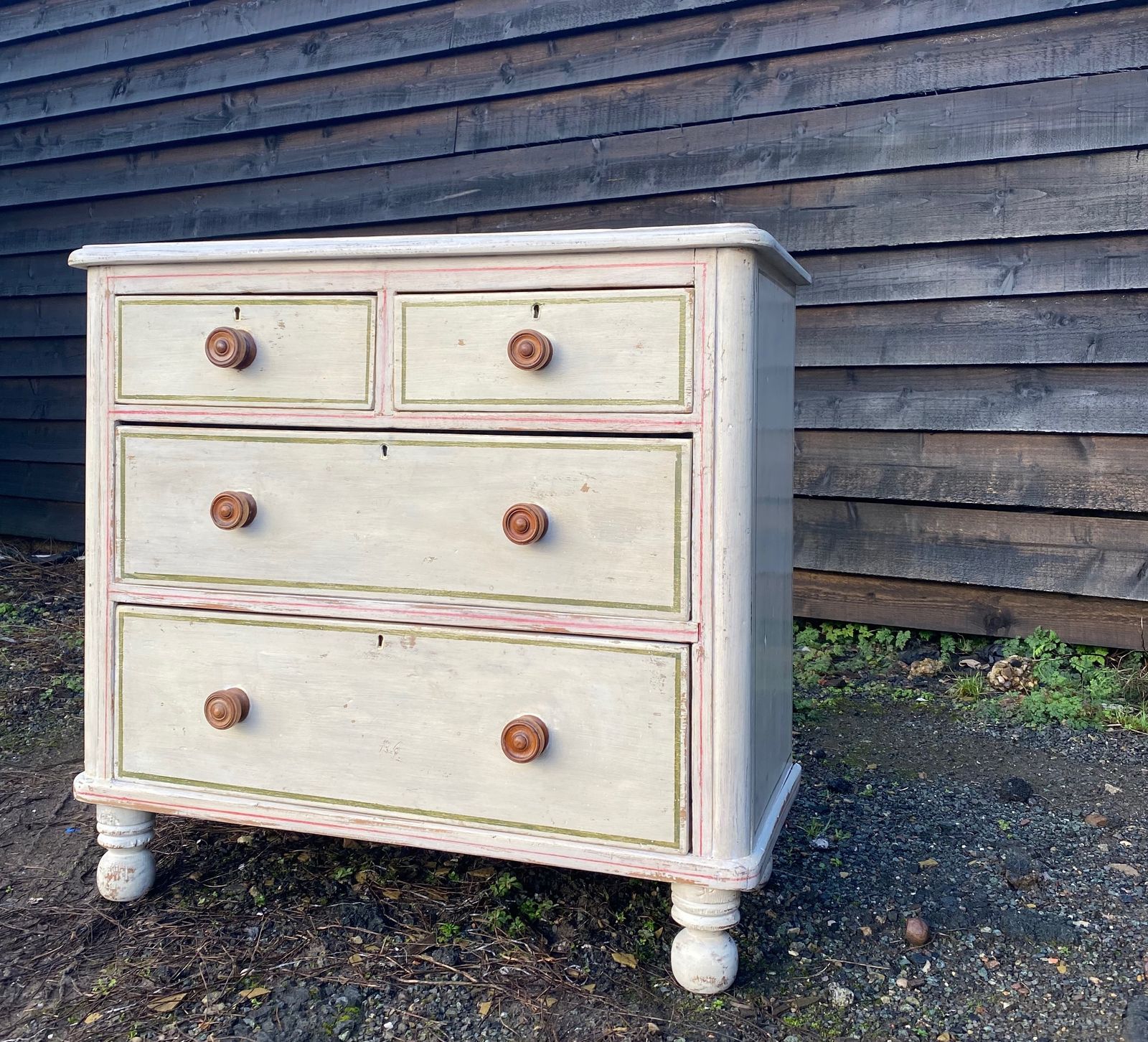 Victorian Painted Pine Chest Of Drawers photo 495.0