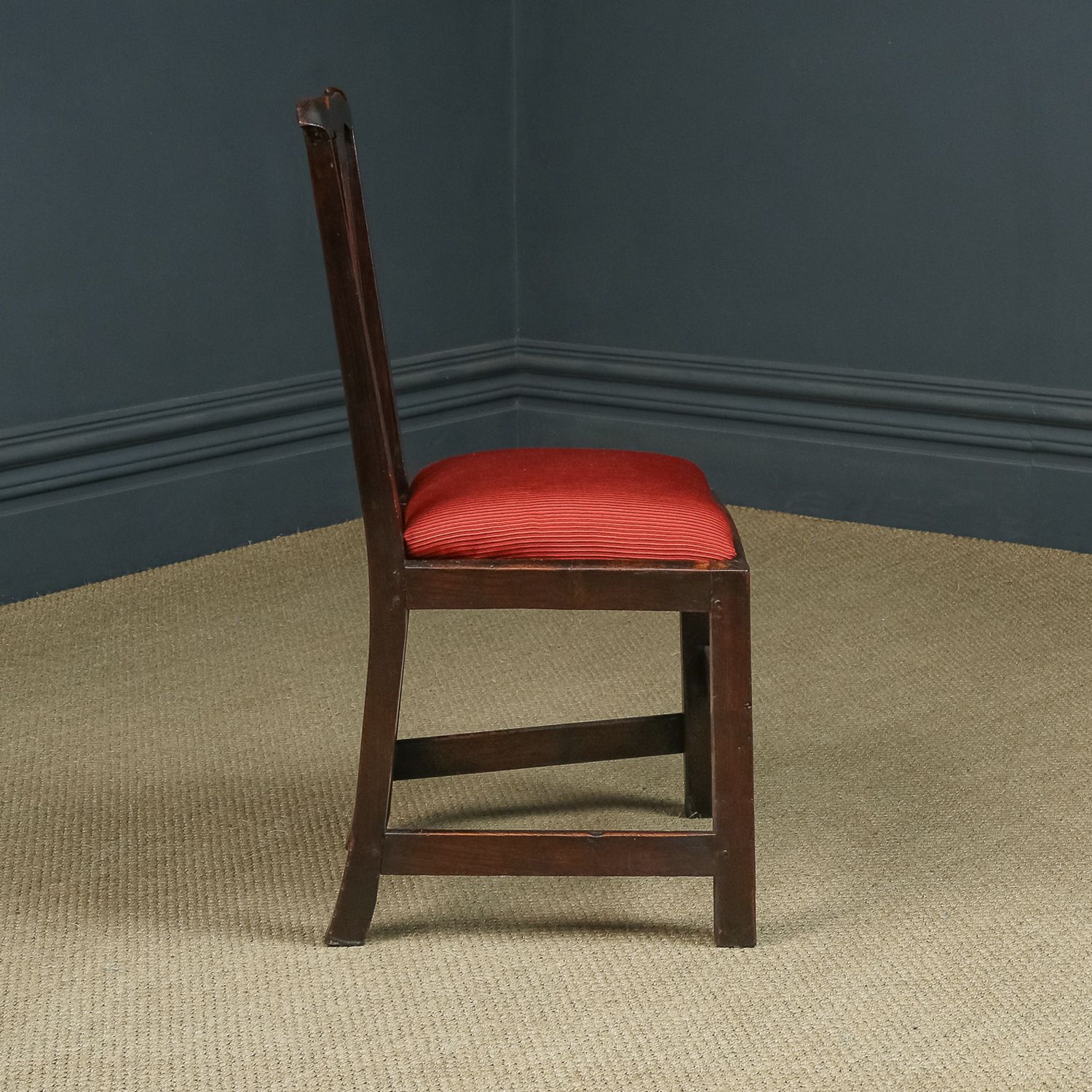 English Pair / Two Georgian Chippendale Country Elm Office Desk Dining Chairs (Circa 1780) photo furniture