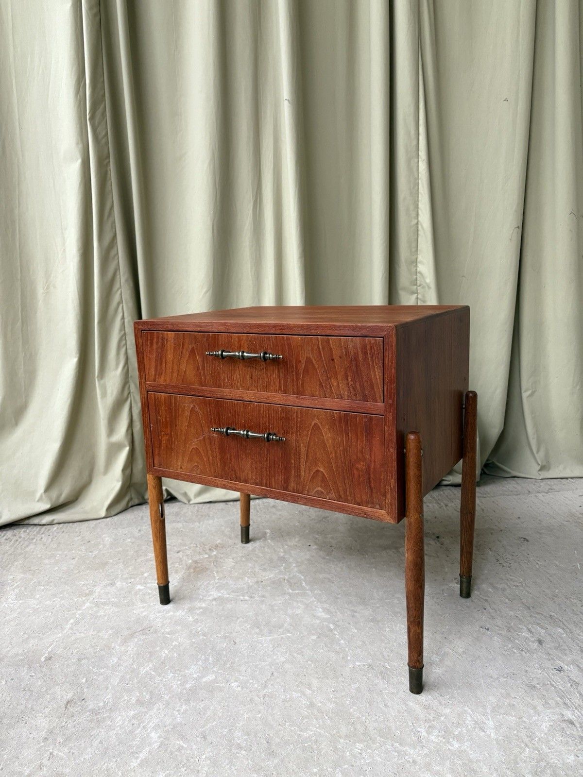 Vtg Mid Century Danish Teak Chest Of Drawers Bedside Scandi Retro R1020 photo 166.75