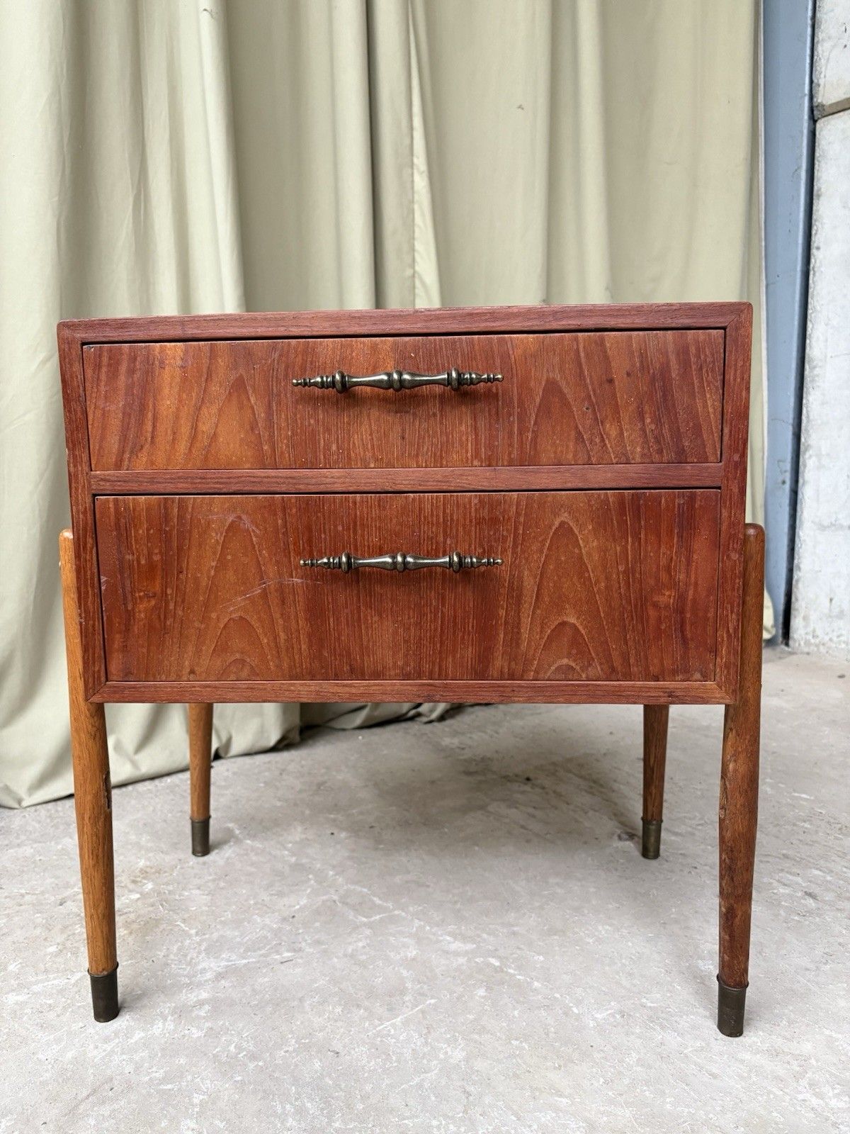 photo furniture Vtg Mid Century Danish Teak Chest Of Drawers Bedside Scandi Retro R1020