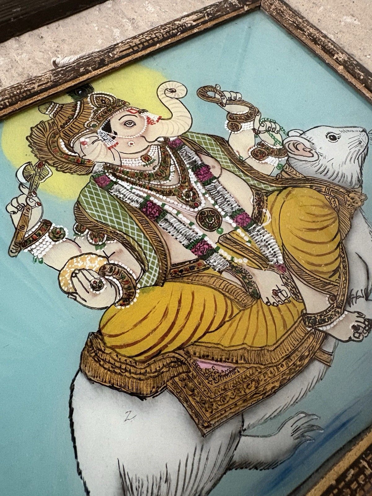photo furniture Vtg Antique Lot Collection Of Indian Pictures Wall Art Painted Photographs R1021