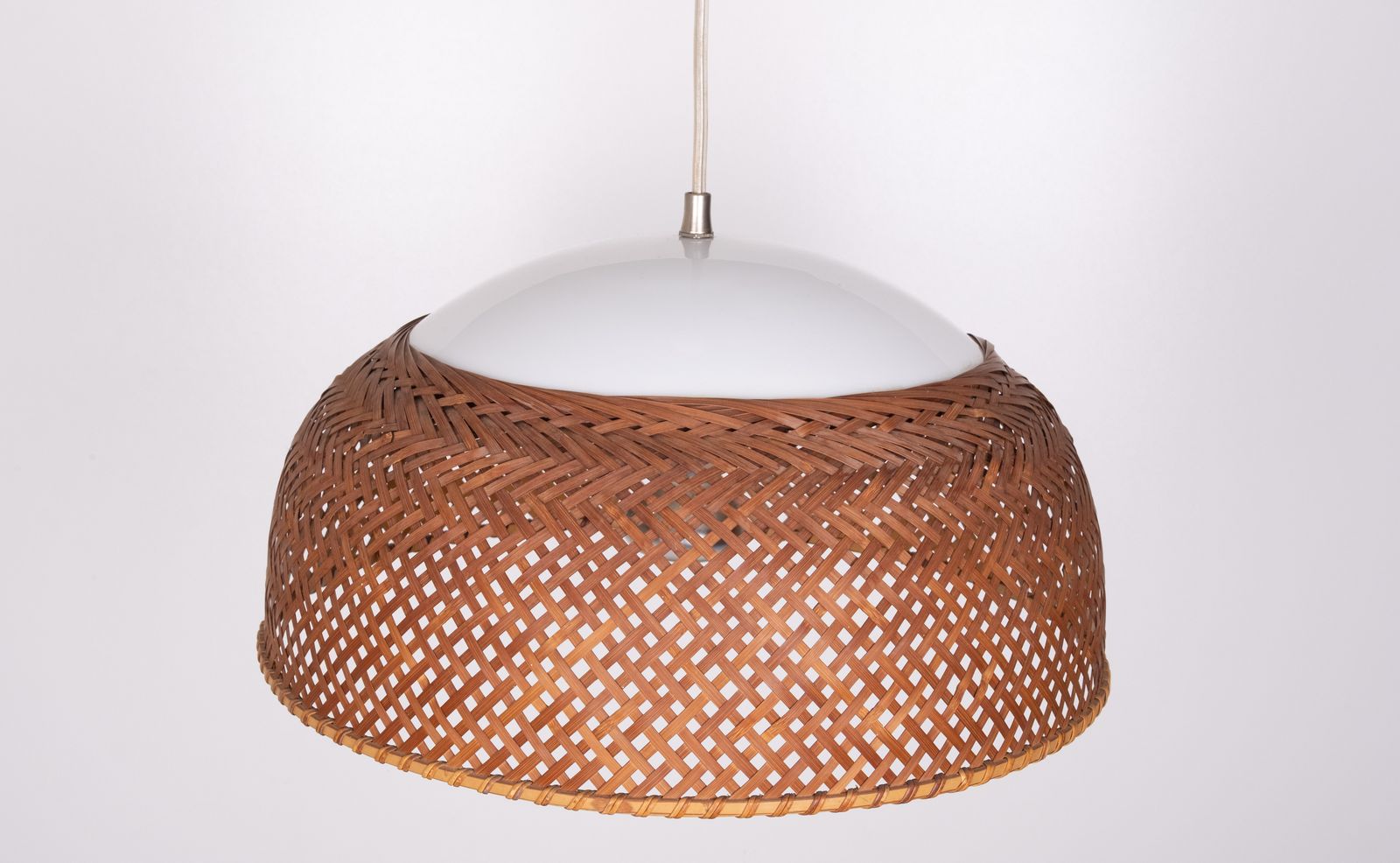 Japan Wicker Pendant Lamp 1970s photo for sale