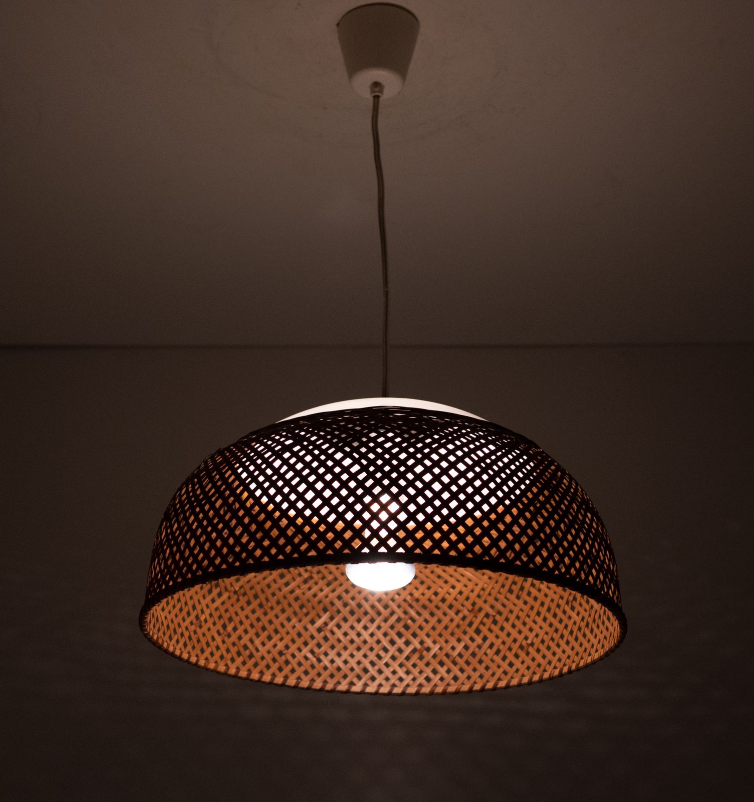 Verlichting Japan Wicker Pendant Lamp 1970s photo