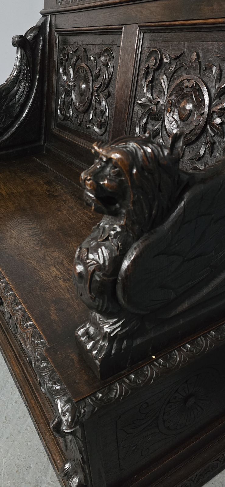 Super Oak Monks Hall Bench photo vintage