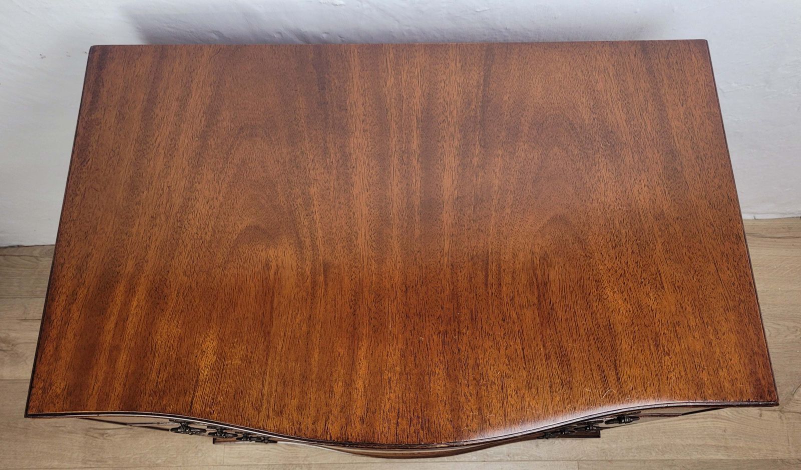 Chest Of Drawers 4 Serpentine Front Mahogany Antique English photo buy